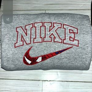 Nike Gray Sweatshirt with Red and Blue Logo (Spider Man)